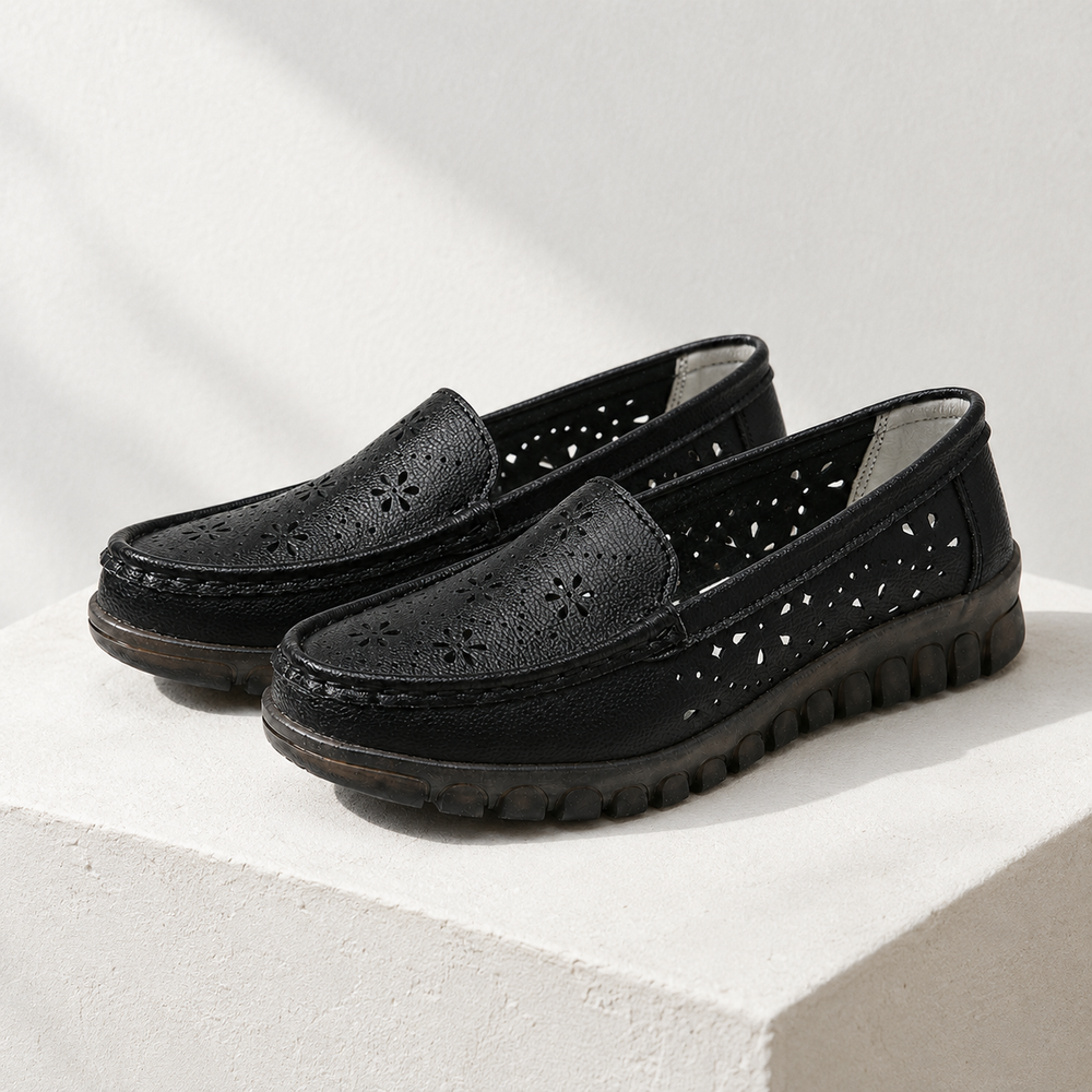 Salerno Orthopedic Loafers - Black - styled