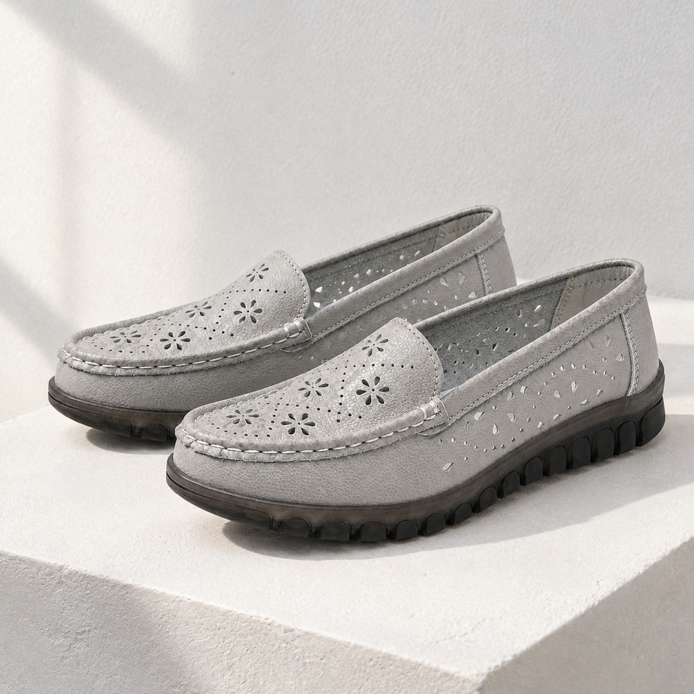 Salerno Orthopedic Loafers - Grey - styled