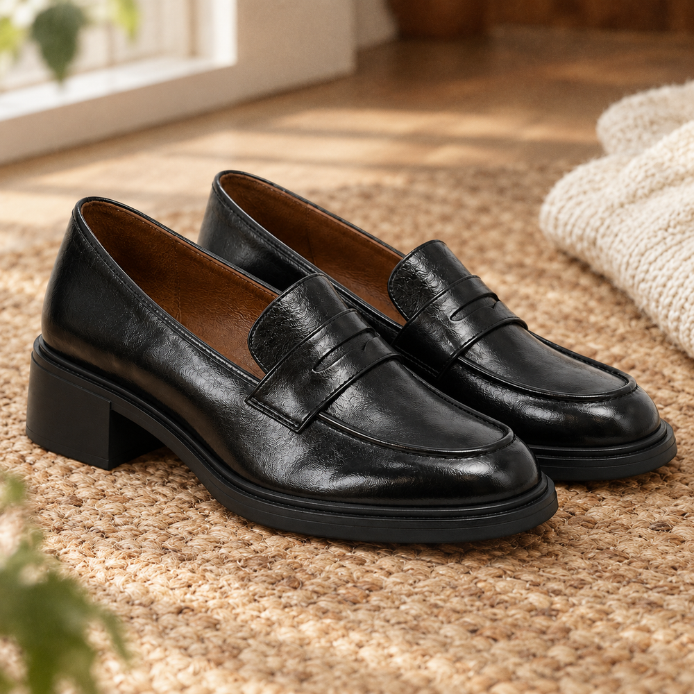 Torino Orthopedic Loafers - Black - styled