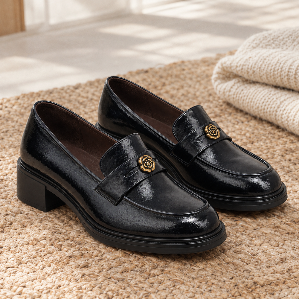 Torino Orthopedic Loafers - Camellia - styled