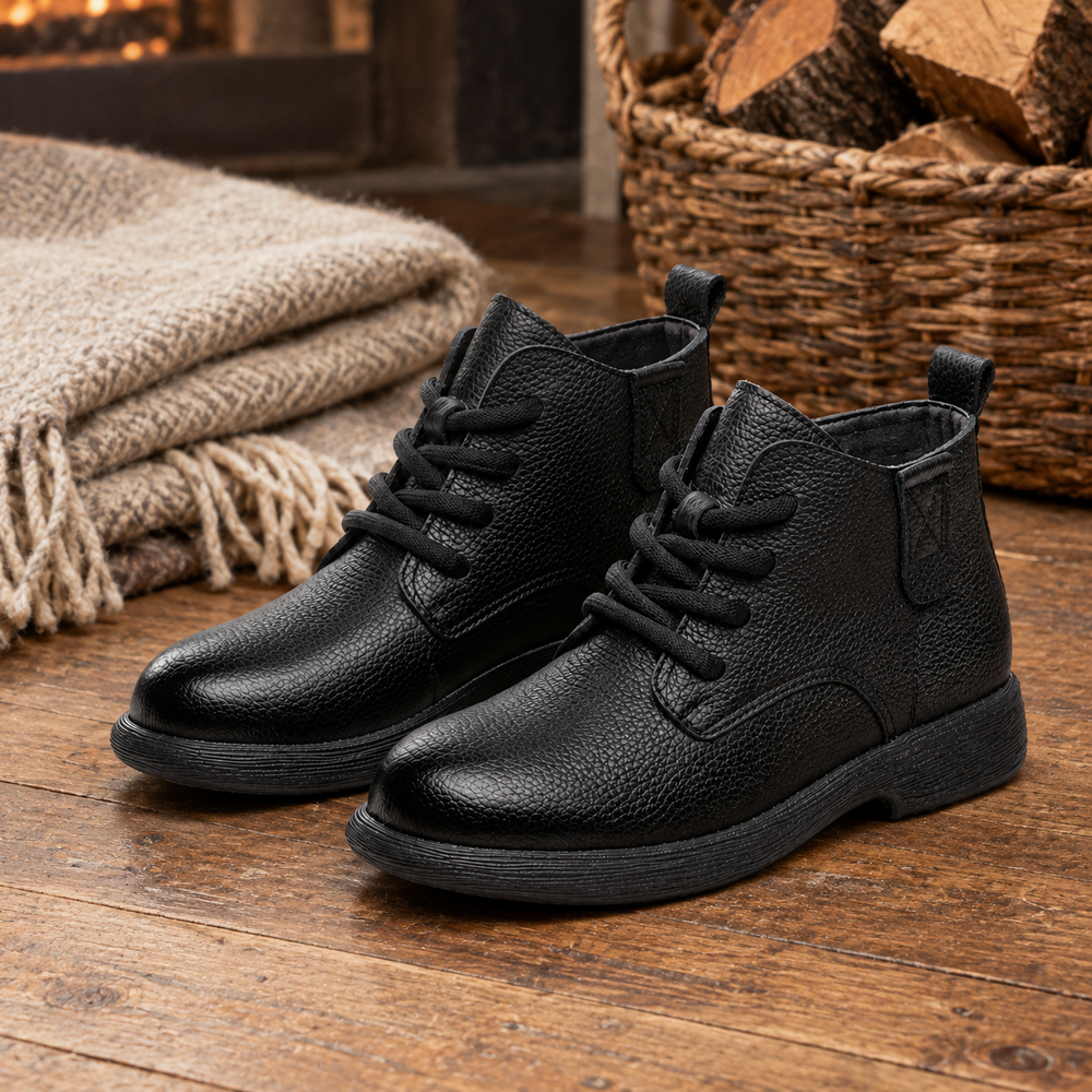 Urbino Orthopedic Ankle Boots - Black - styled