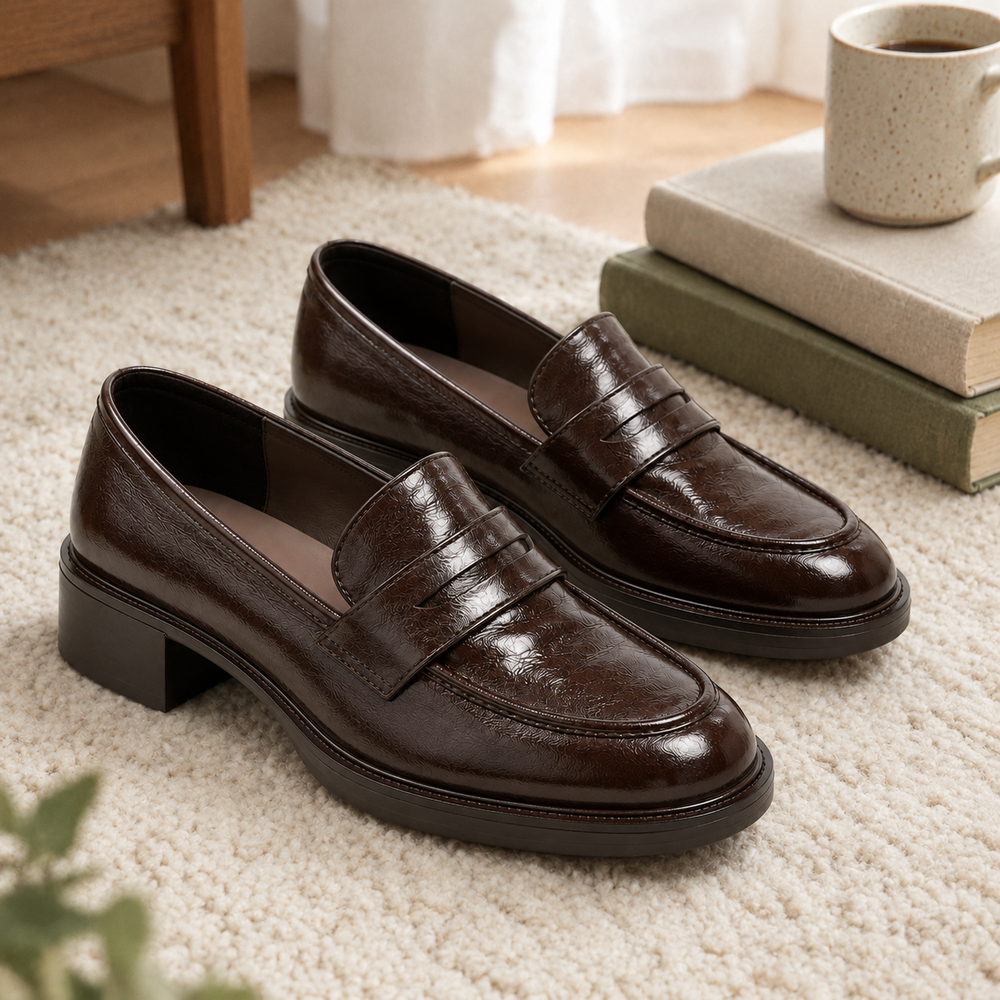 Venezia Orthopedic Loafers - Brown - styled