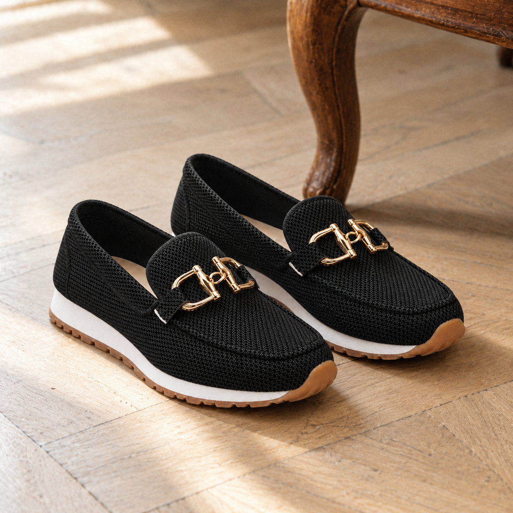 The Verona Orthopedic Loafers - Black - styled