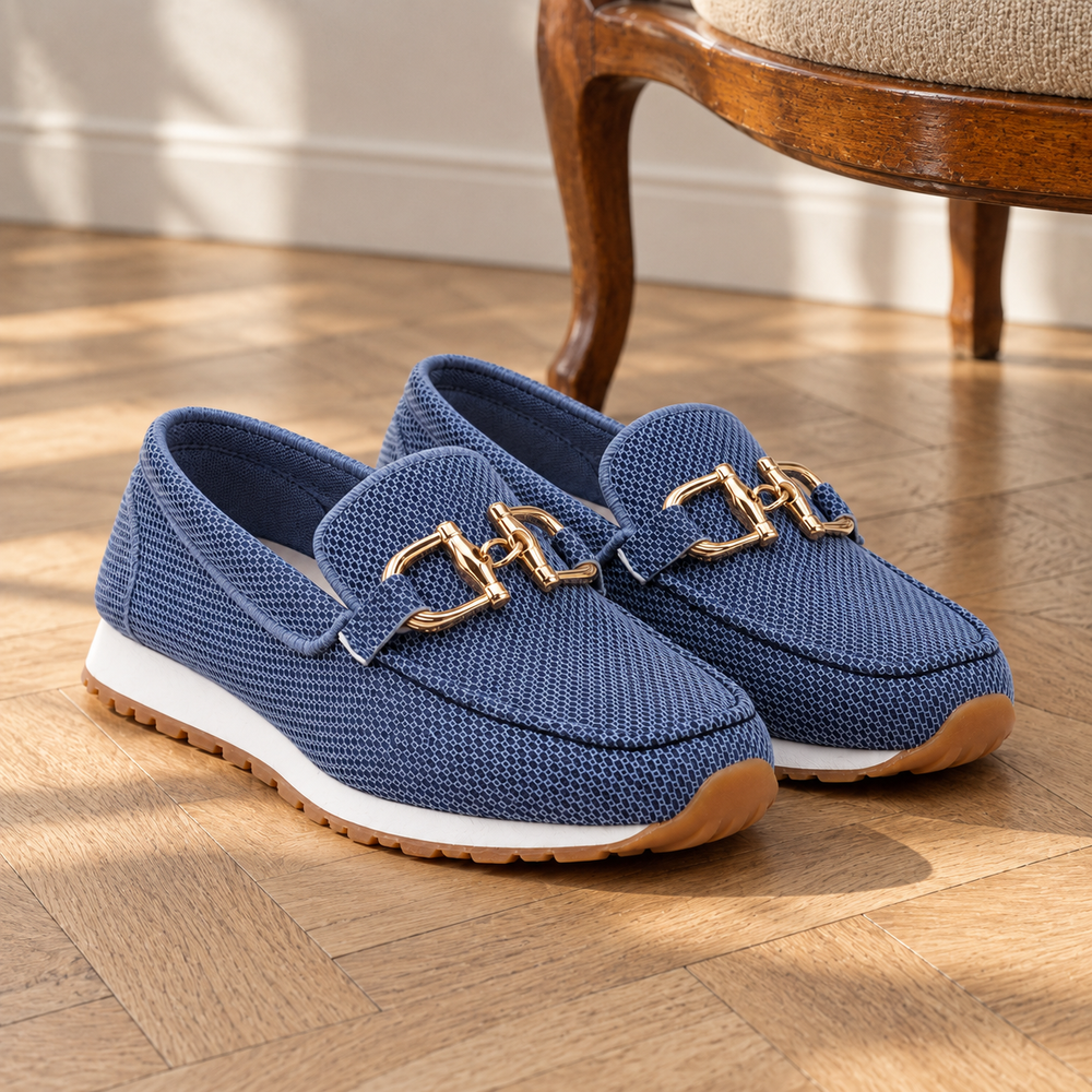 The Verona Orthopedic Loafers - Denim - styled
