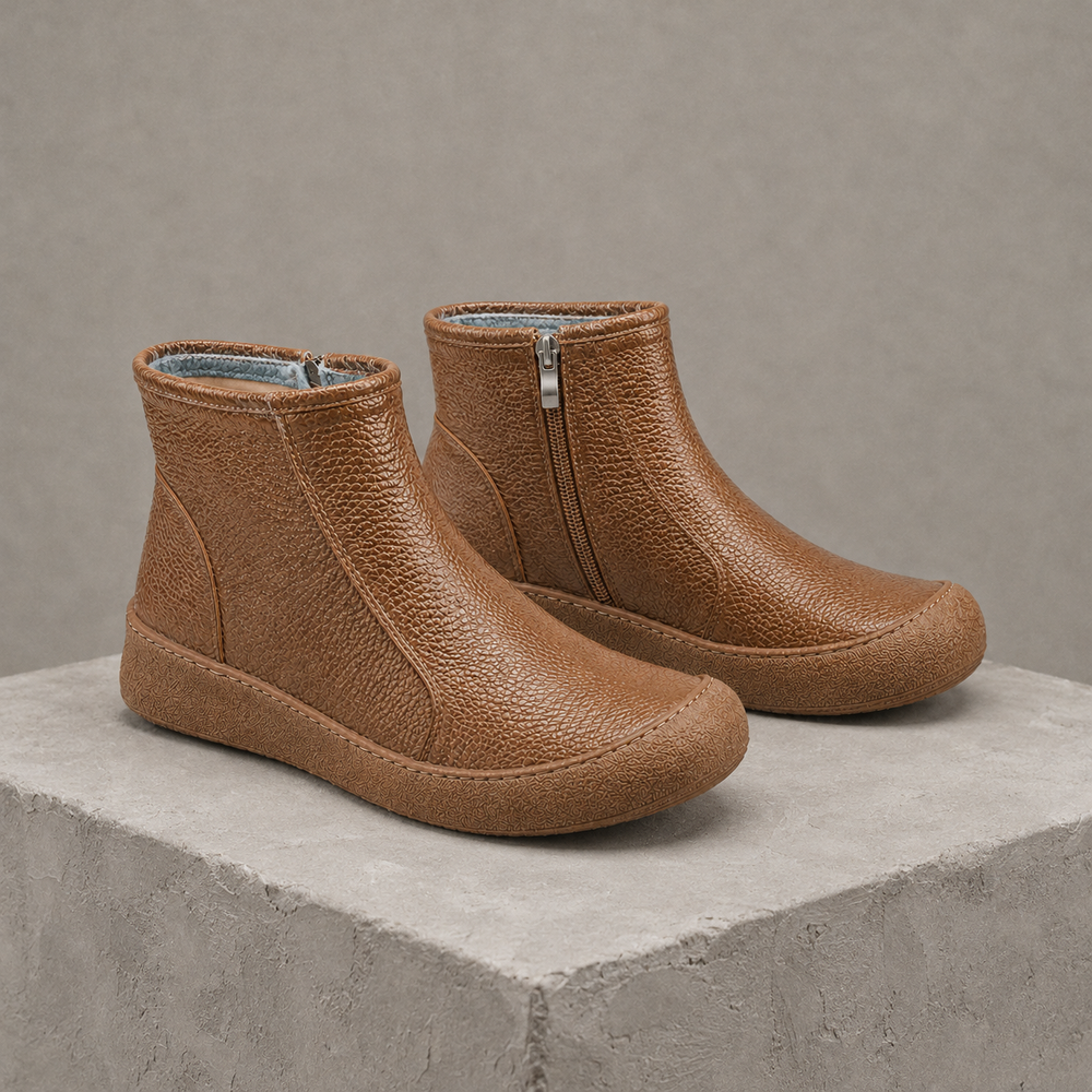 Viterbo Orthopedic Ankle Boots - Brown - styled