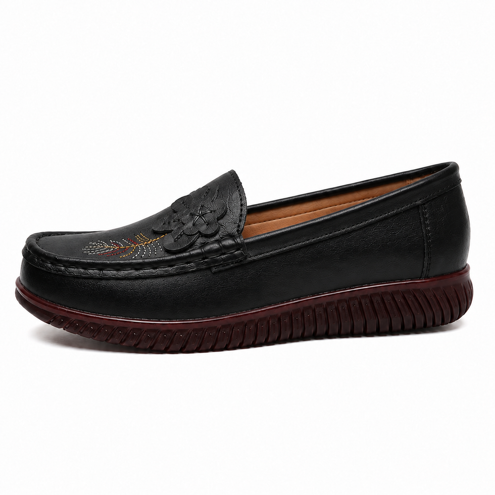 Pavia Orthopedic Flats - Black - side view