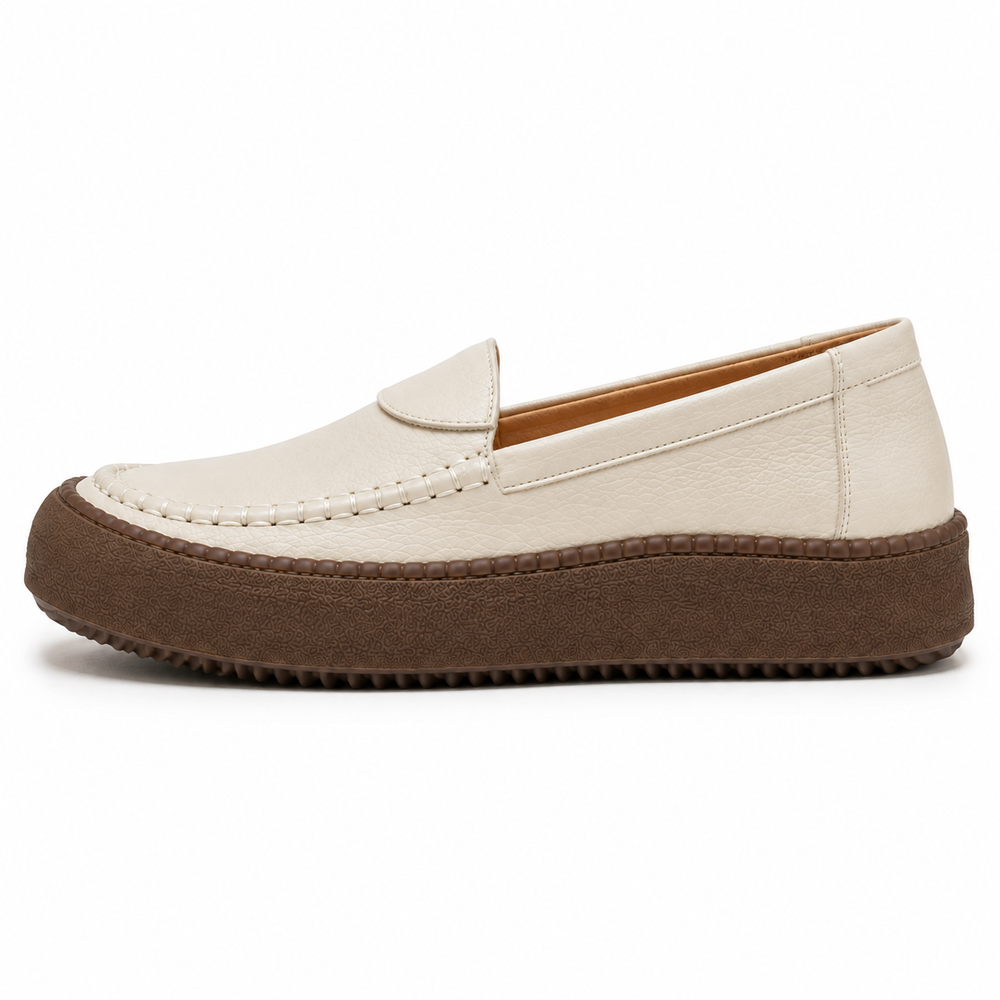 Trieste Orthopedic Comfort Shoes - Off-White - side view