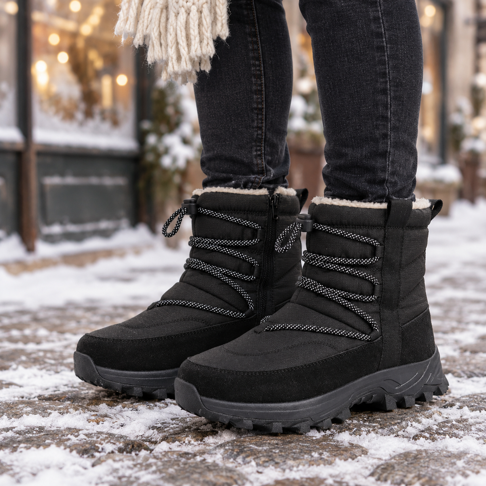 Ascoli Snow Boots in Black (on foot)