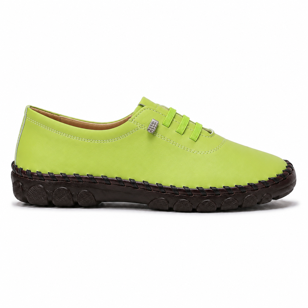 Modena Orthopedic Flats - Apple Green - side view