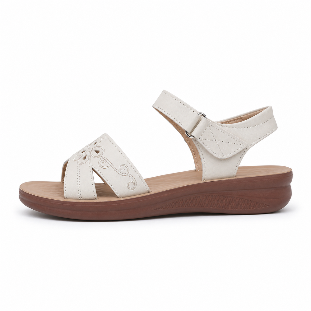 Pisa Orthopedic Sandals - Off-White - side view