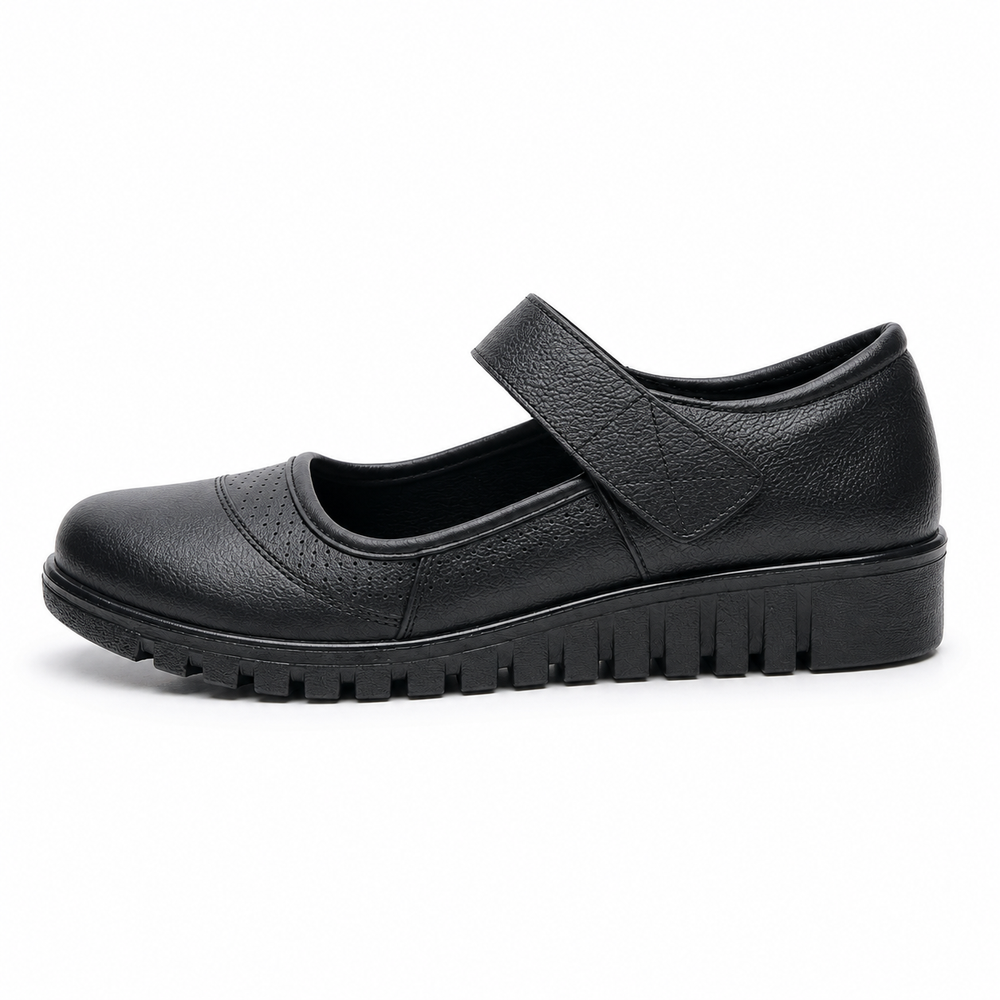 Orvieto Orthopedic Comfort Shoes - Black - side view