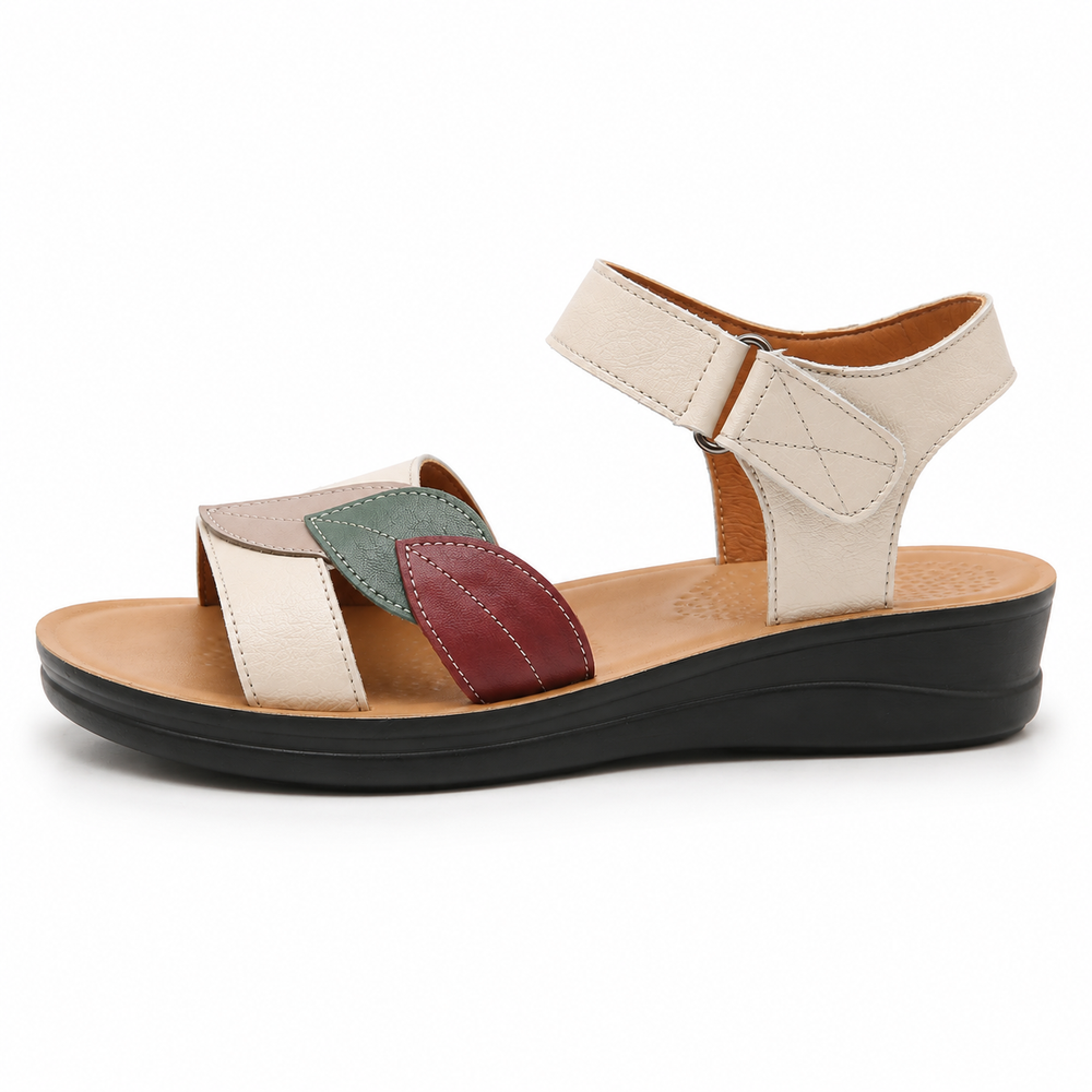 Varese Orthopedic Sandals - Off-White - side view