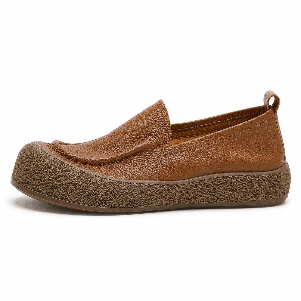 Carrara Orthopedic Moccasins - Brown - side view