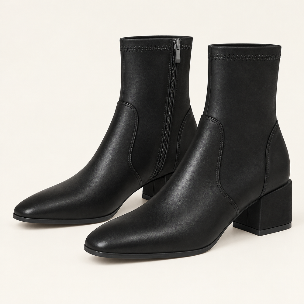 Certaldo Ankle Boots in Black Leather
