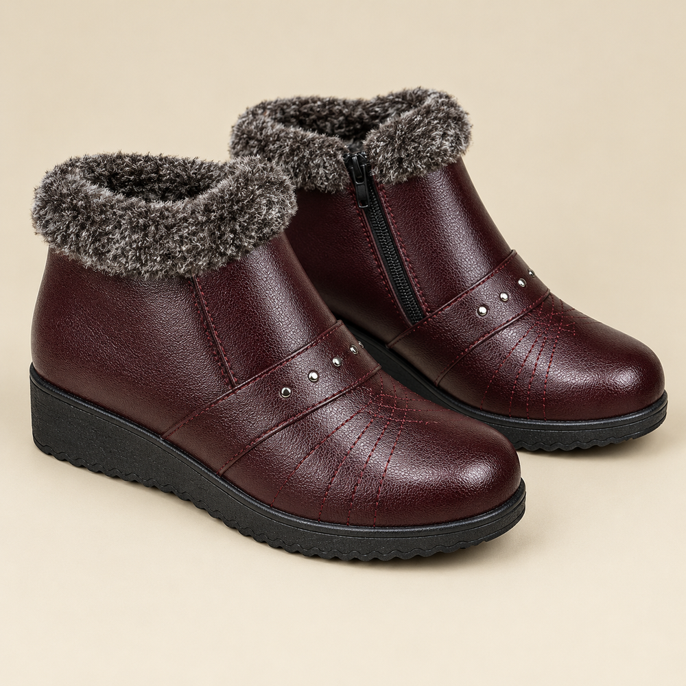 Oristano Ankle Boots in Burgundy