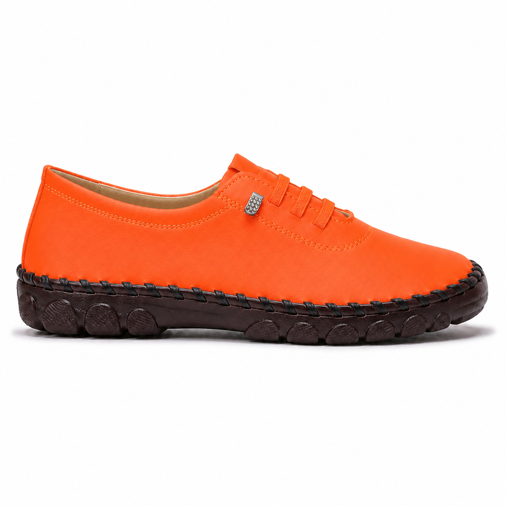 Fiesole Orthopedic Flats - Orange - side view