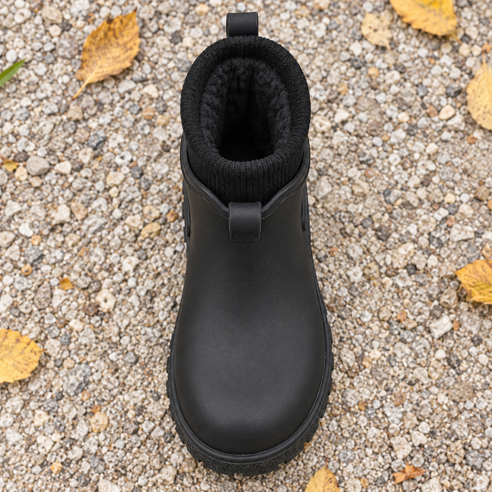 Tirano Rain Boots in Black (inside view)