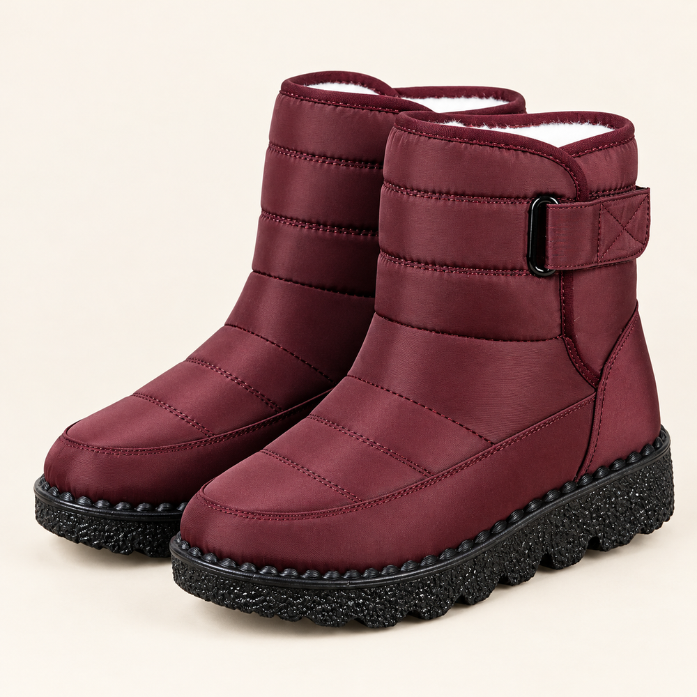 Bormio Orthopedic Snow Boots in Burgundy