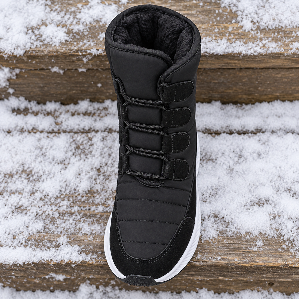 Pinzolo Snow Boots in Black (inside view)