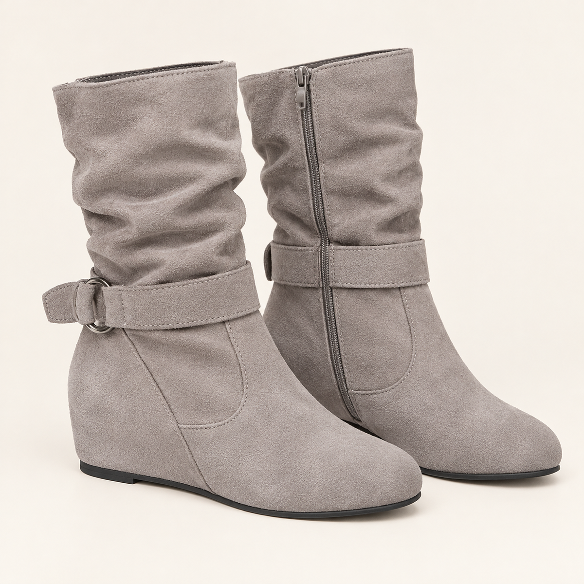 Amelia Ankle Boots in Dove Grey