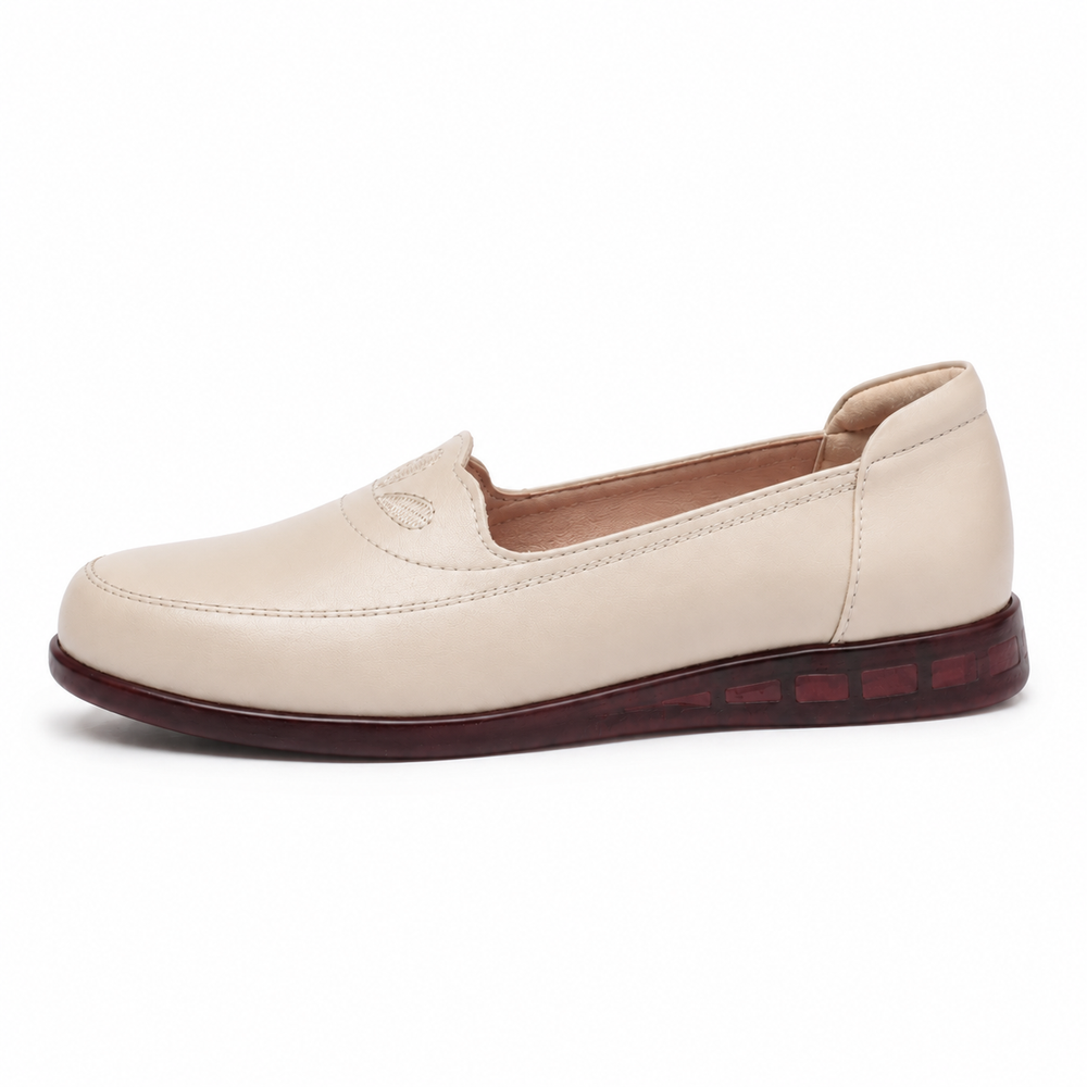 Brescia Orthopedic Flats - Off-White - side view