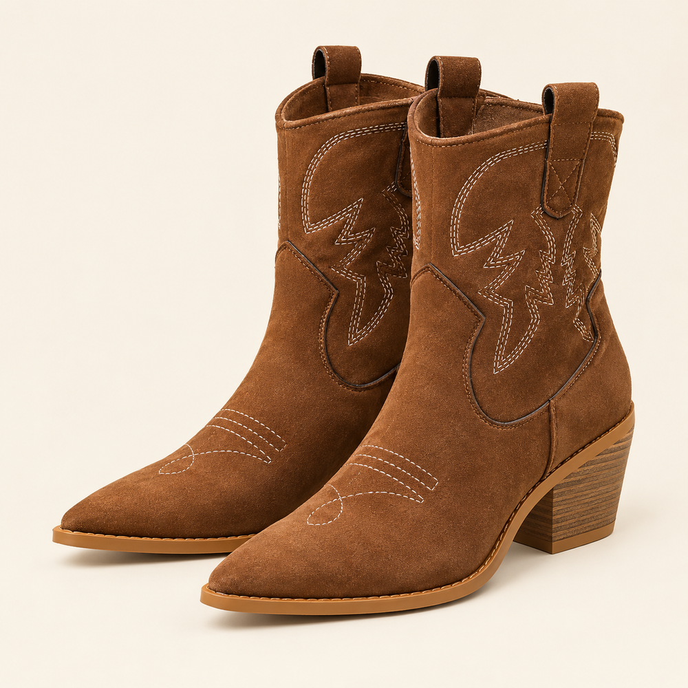 Massa Western Boots in Saddle Brown