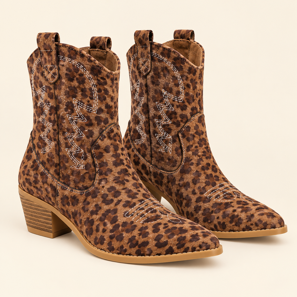 Massa Western Boots in Leopard
