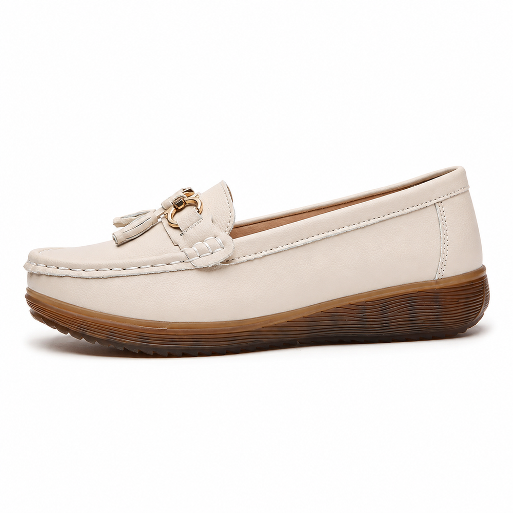 Tivoli Orthopedic Loafers - Beige - side view