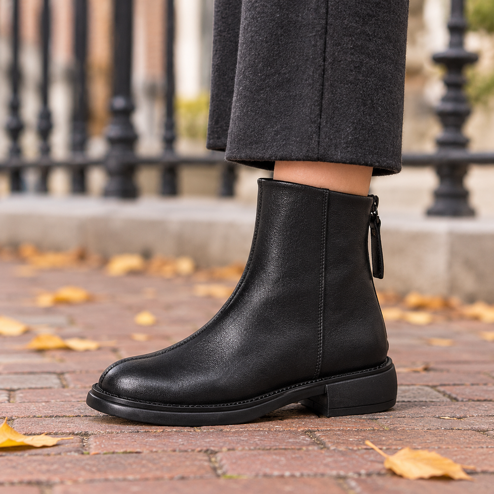Spello Ankle Boots in Black (side view)