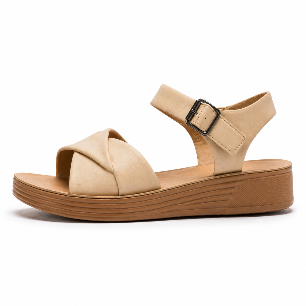 Udine Orthopedic Sandals - Beige - side view