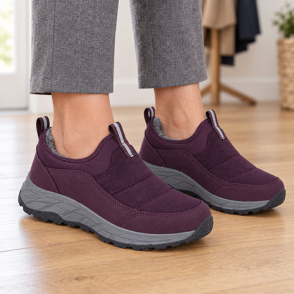 Vasto Orthopedic Sneakers in Aubergine (on foot)