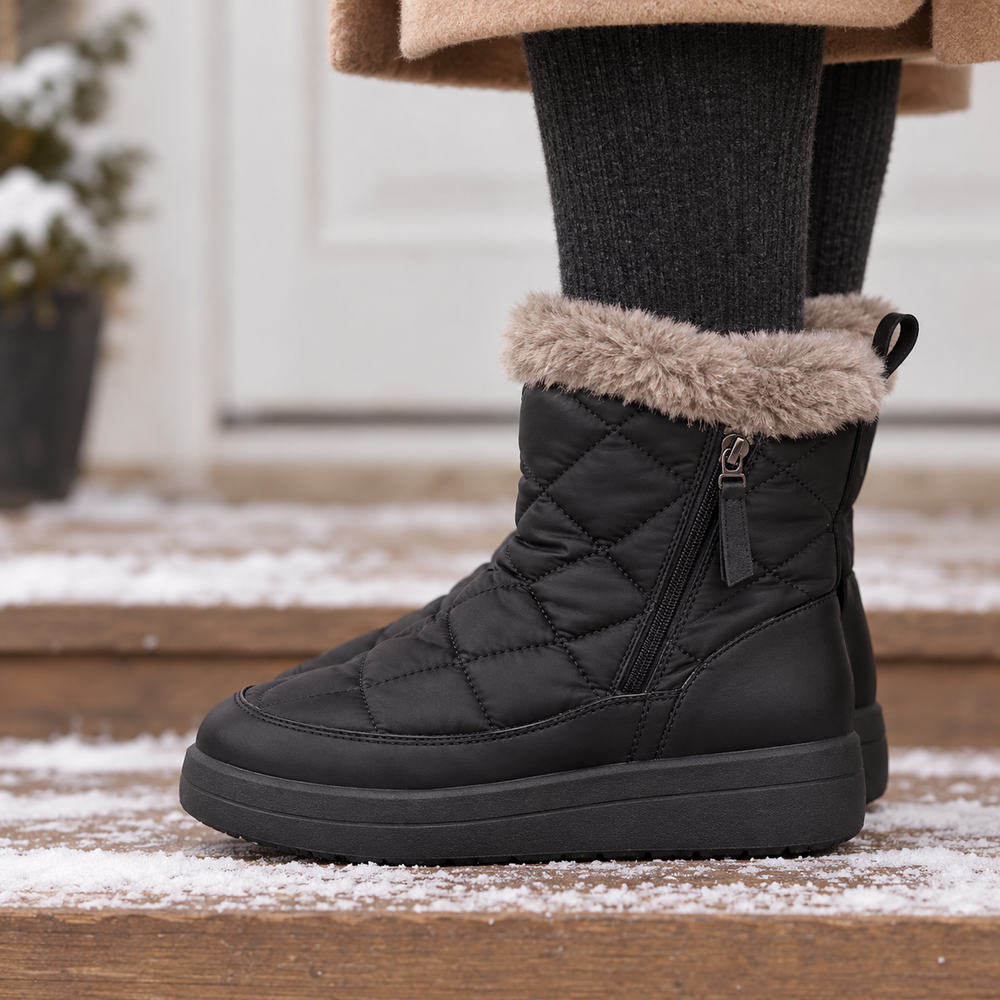 Urbania Snow Boots in Black (side view)