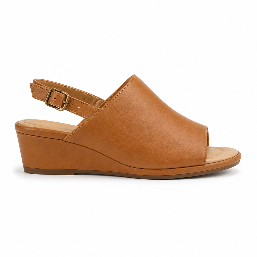 The Amalfi Orthopedic Sandals - Tan - side view