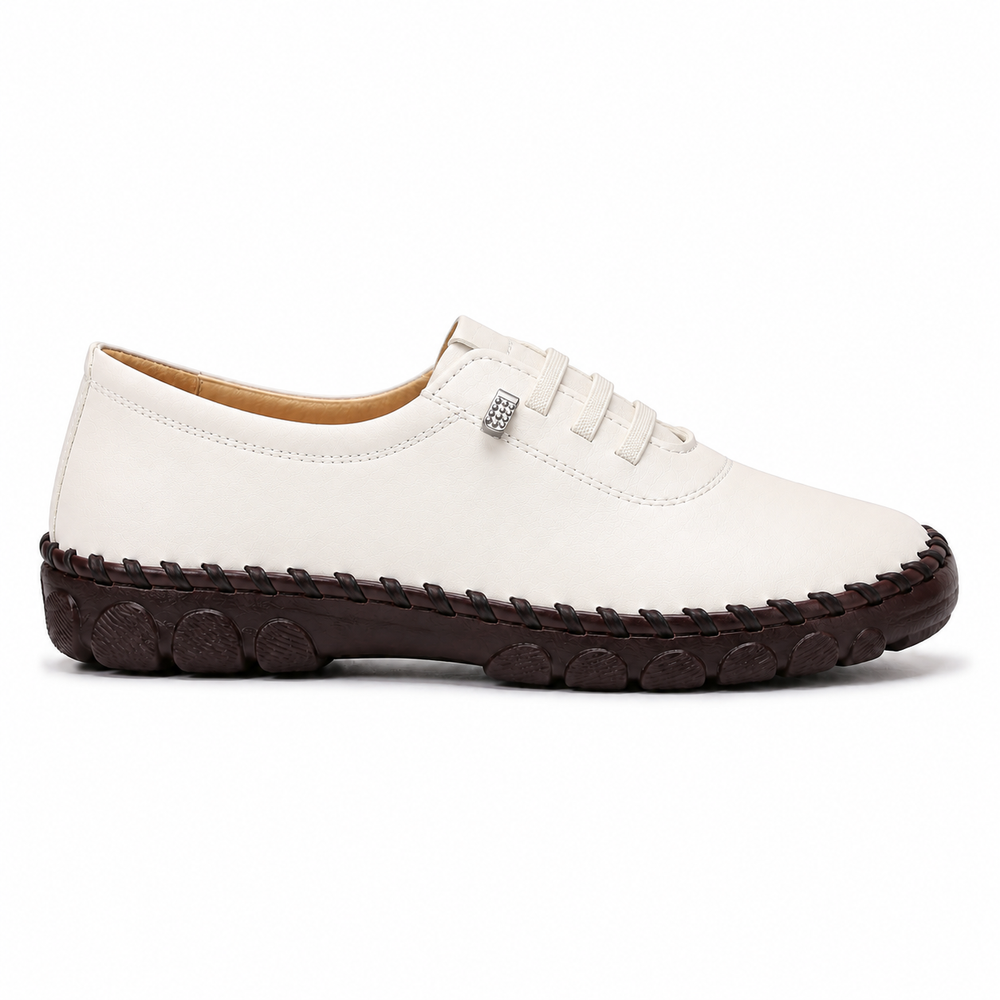 Padova Orthopedic Flats - Off-White - side view