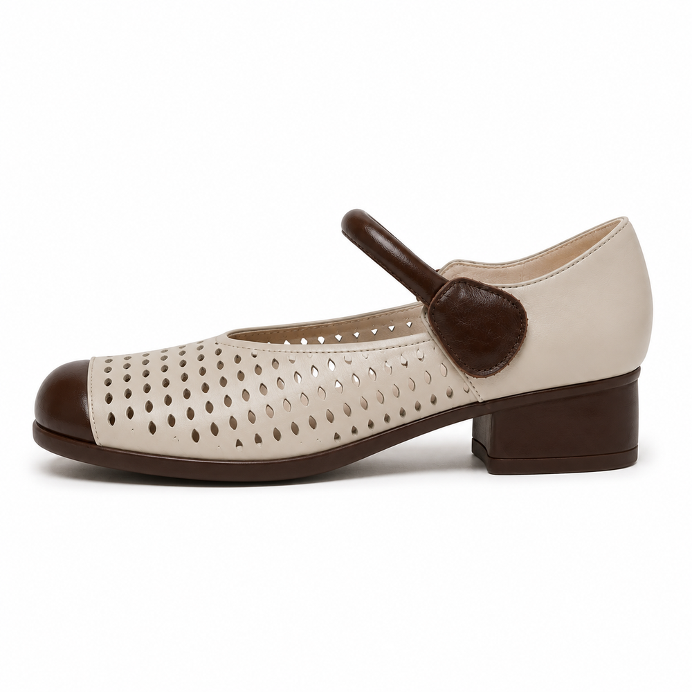Bergamo Orthopedic Sandals - Cream - side view