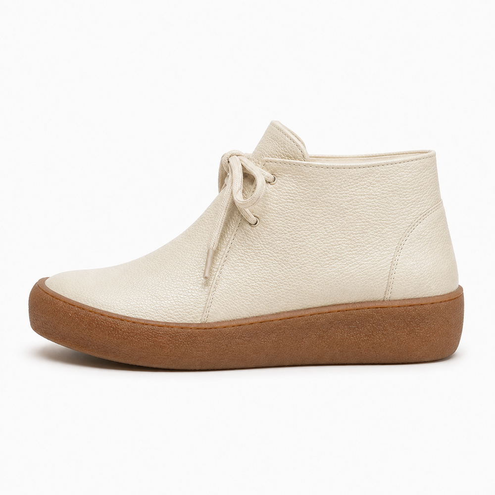 Imola Orthopedic Ankle Boots - Off-White - side view