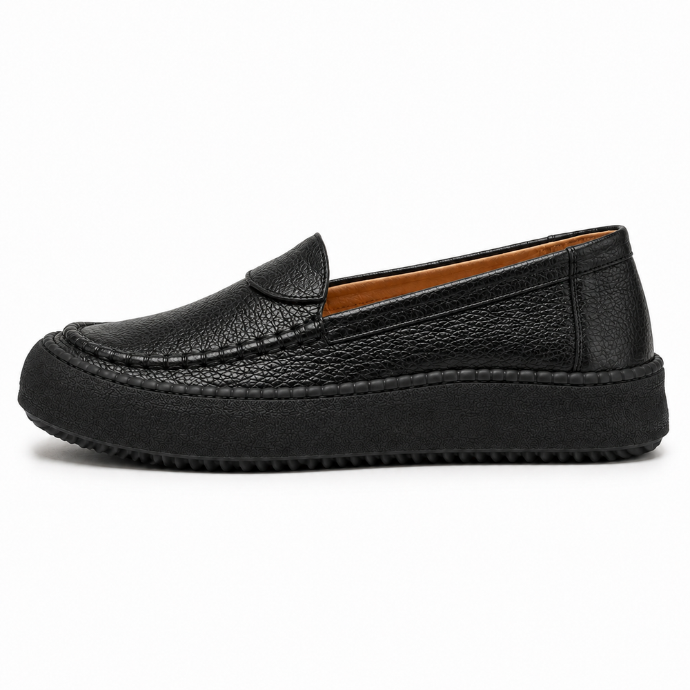 Trieste Orthopedic Comfort Shoes - Black - side view