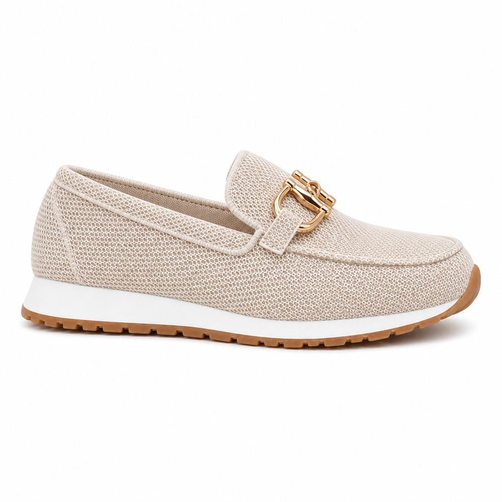 The Verona Orthopedic Loafers - Oatmeal - side view