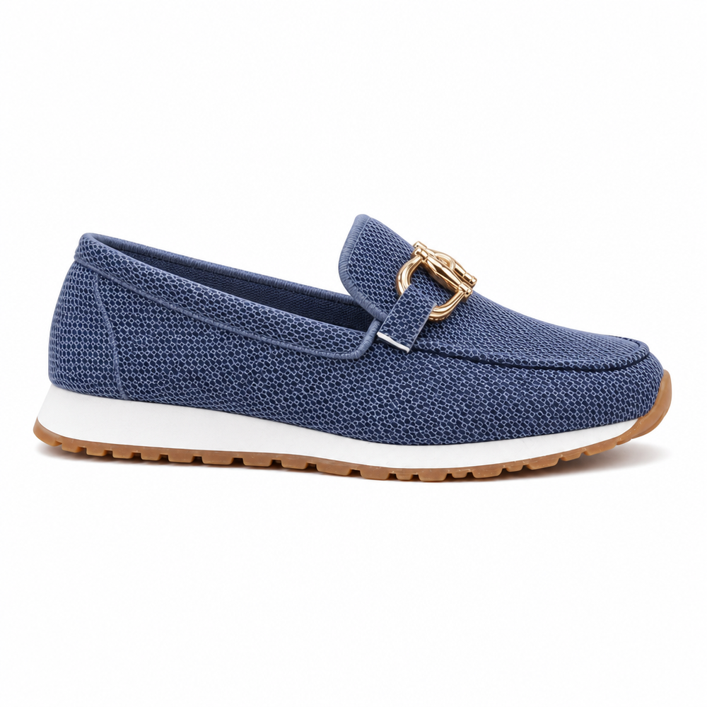 The Verona Orthopedic Loafers - Denim - side view