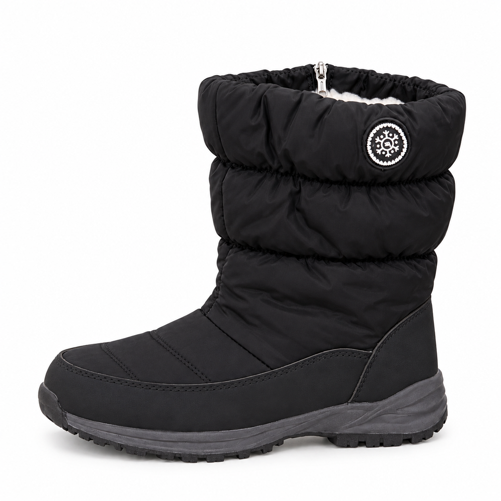 Budoni Orthopedic Quilted Boots - Black - side view