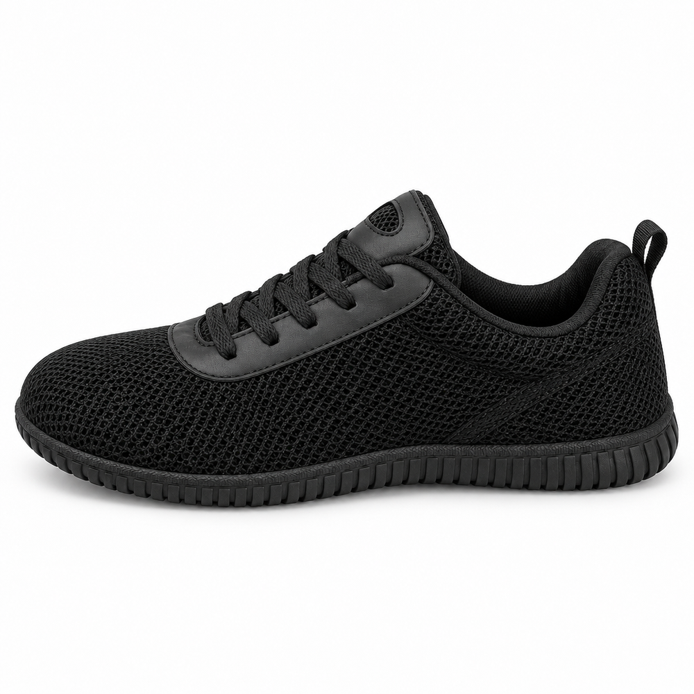 Balestrate Orthopedic Walking Shoes - Black - side view