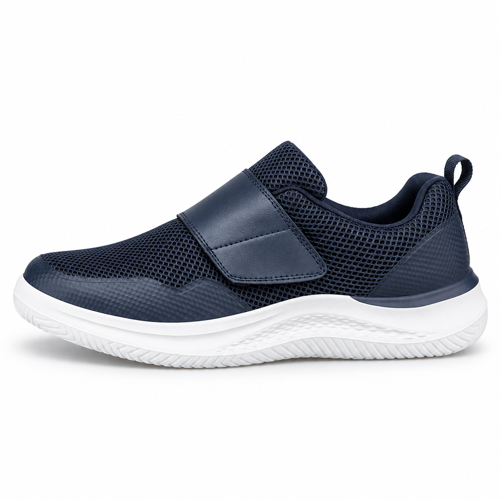 Arco Women's Orthopedic Walking Shoes - Navy - side view