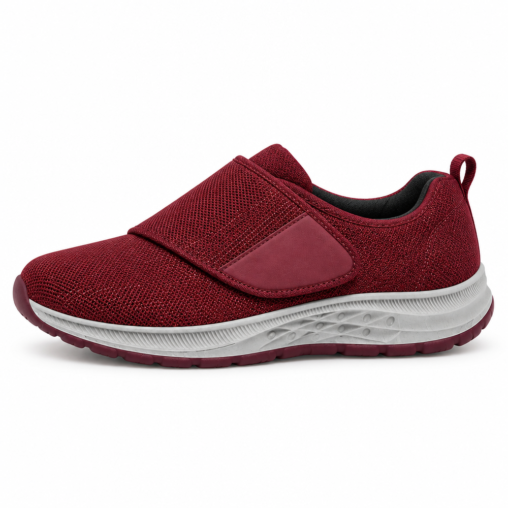 Arbus Orthopedic Walking Shoes - Burgundy - side view