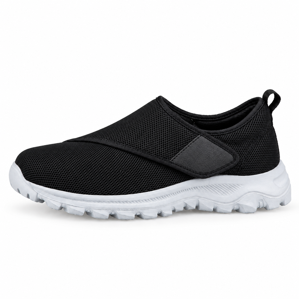 Atri Orthopedic Walking Shoes - Black - side view