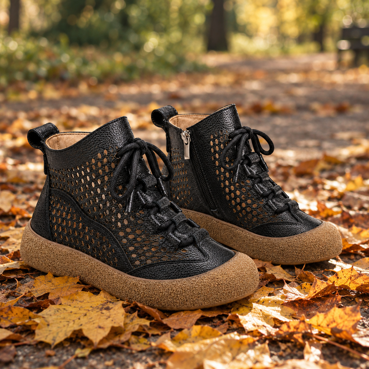 Ancona Orthopedic Ankle Boots - Black - styled