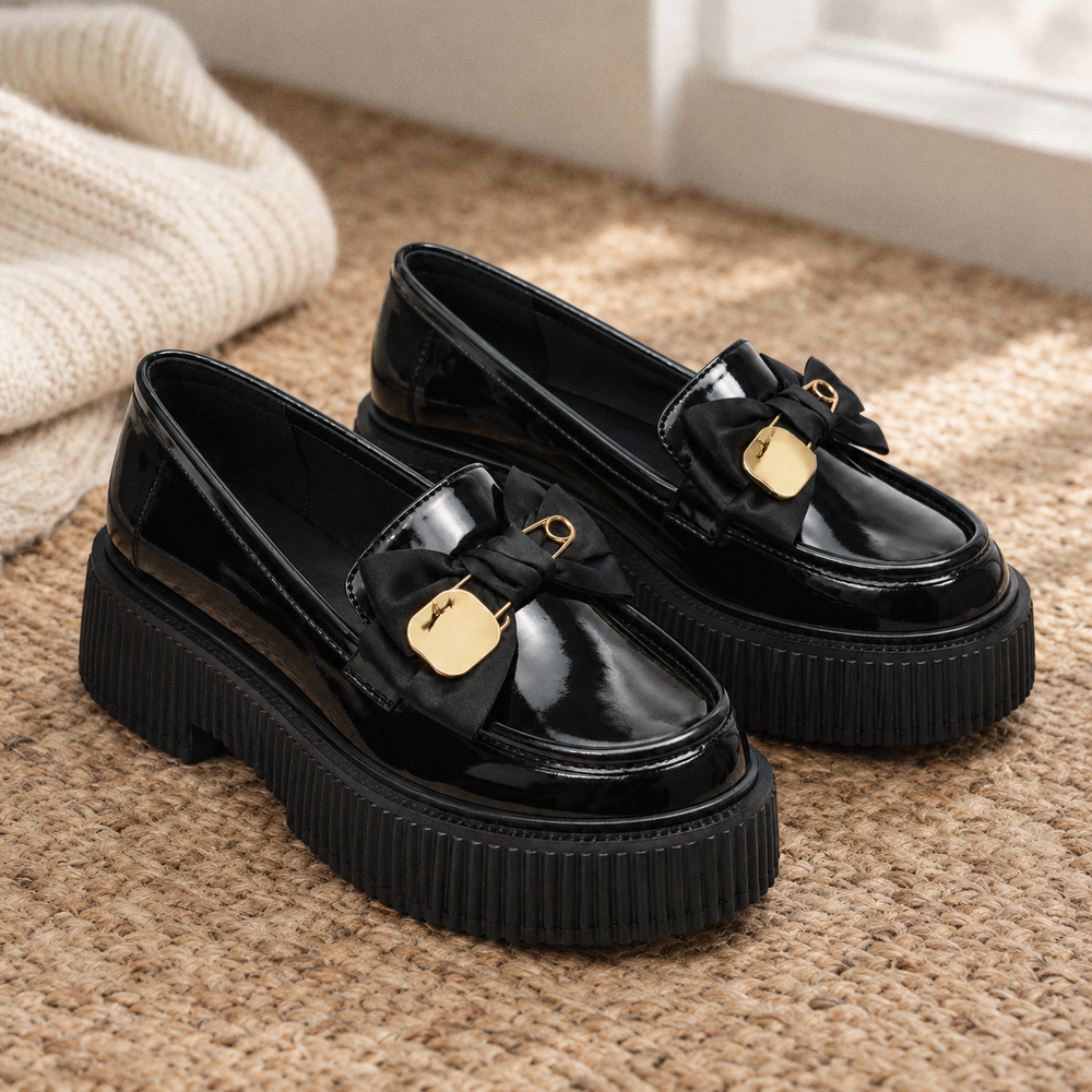 Asti Orthopedic Loafers - Black - styled