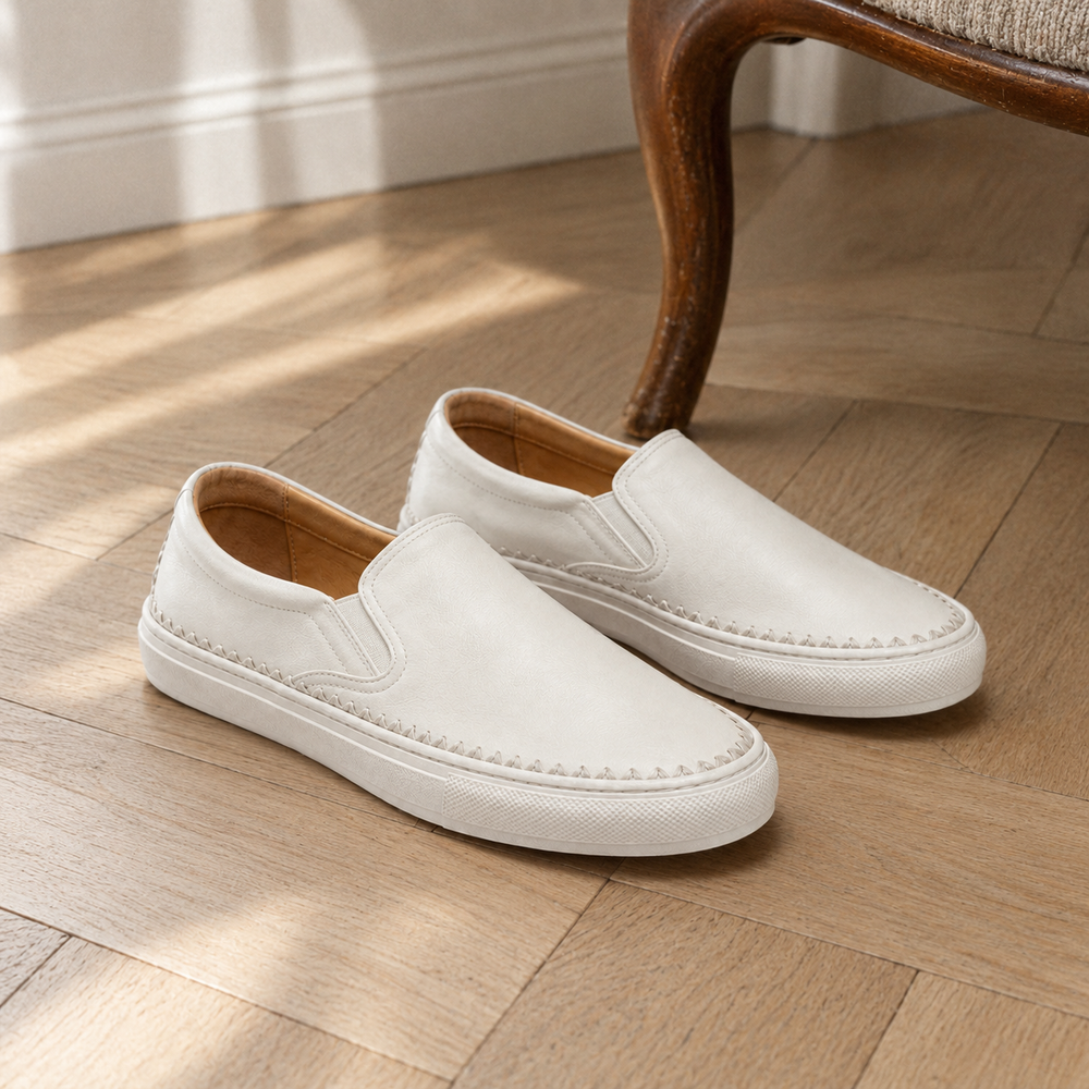 Bologna Orthopedic Loafers - White - styled
