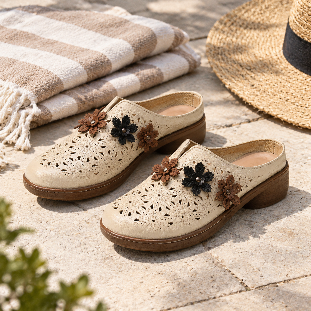 Bussolengo Orthopedic Mules - Beige - styled