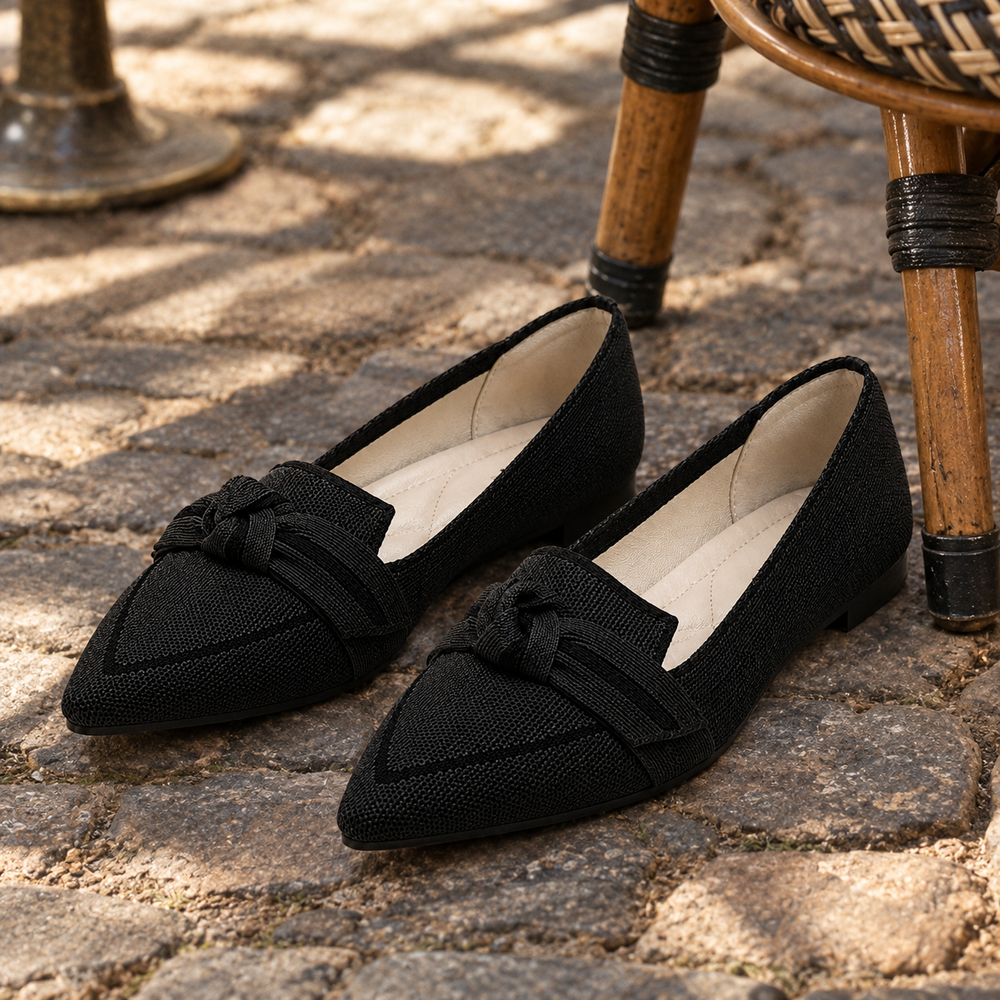 The Capri Orthopedic Comfort Shoes - Black - styled