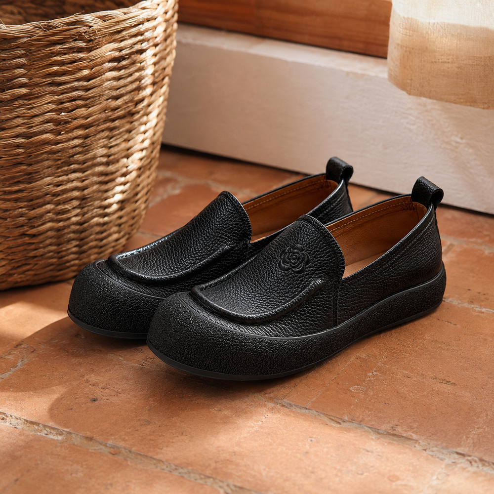 Carrara Orthopedic Moccasins - Black - styled
